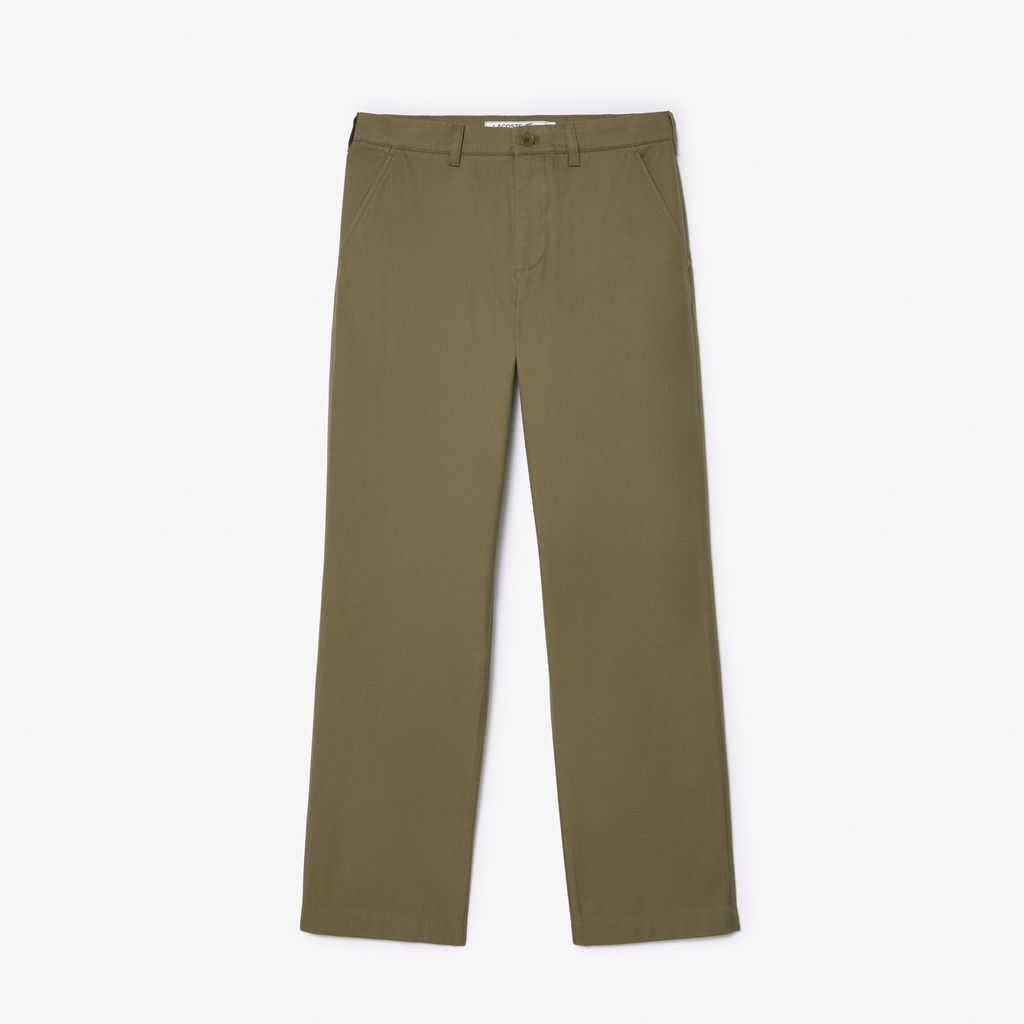 Quần Chino Lacoste Nam Ống Thẳng Chất Liệu Cotton Twill