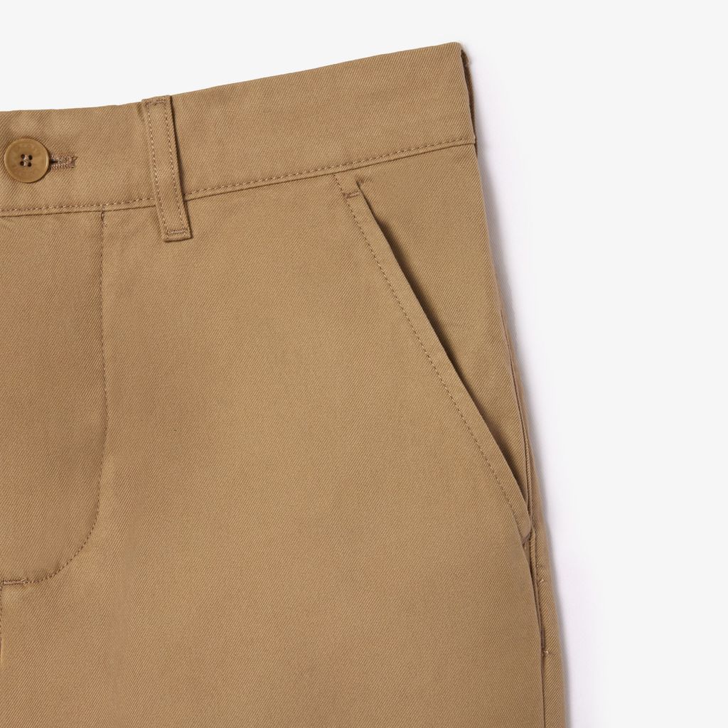 Quần Chino Lacoste Nam Ống Thẳng Chất Liệu Cotton Twill