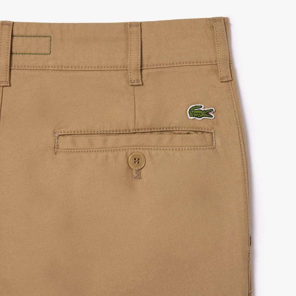 Quần Chino Lacoste Nam Ống Thẳng Chất Liệu Cotton Twill
