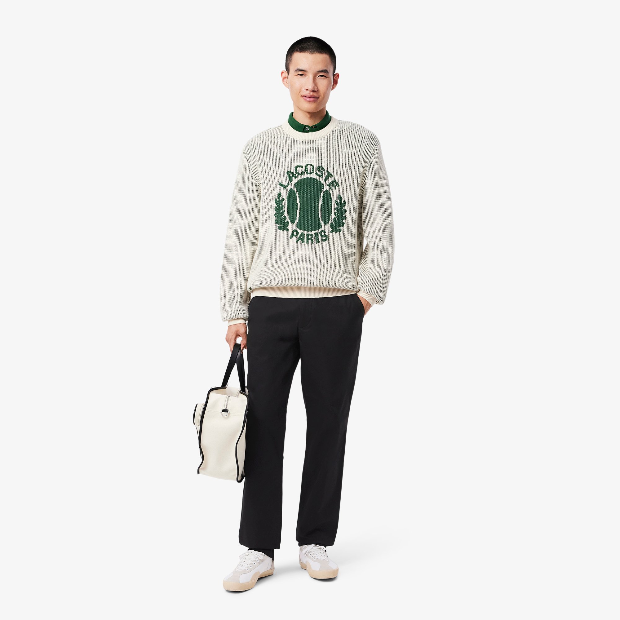Quần Dài Lacoste Nam Ống Suông Chất Liệu Gabardine Chinos