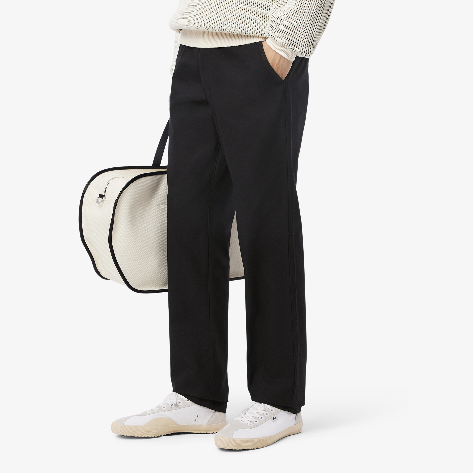Quần Dài Lacoste Nam Ống Suông Chất Liệu Gabardine Chinos