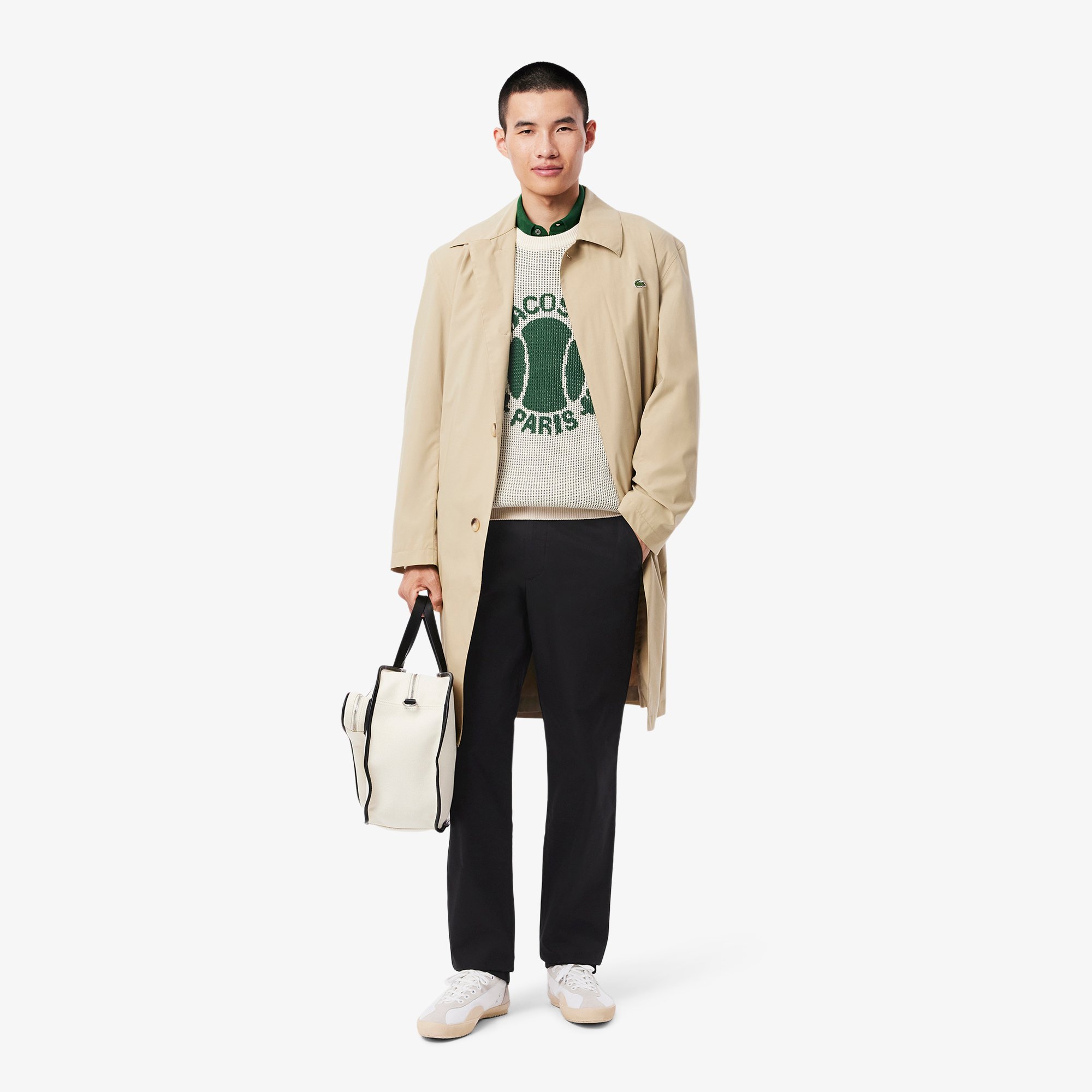 Quần Dài Lacoste Nam Ống Suông Chất Liệu Gabardine Chinos