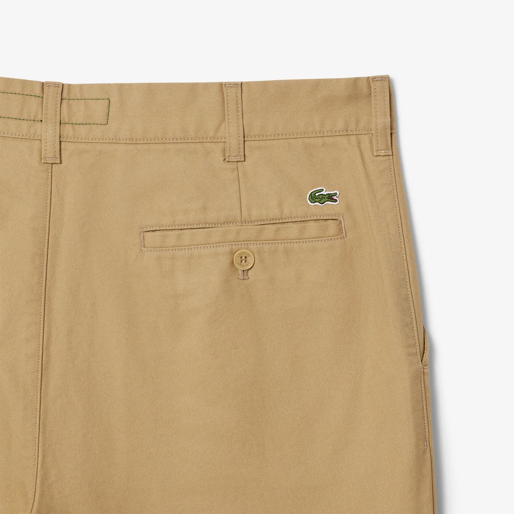 Quần Dài Lacoste Nam Ống Suông Chất Liệu Gabardine Chinos