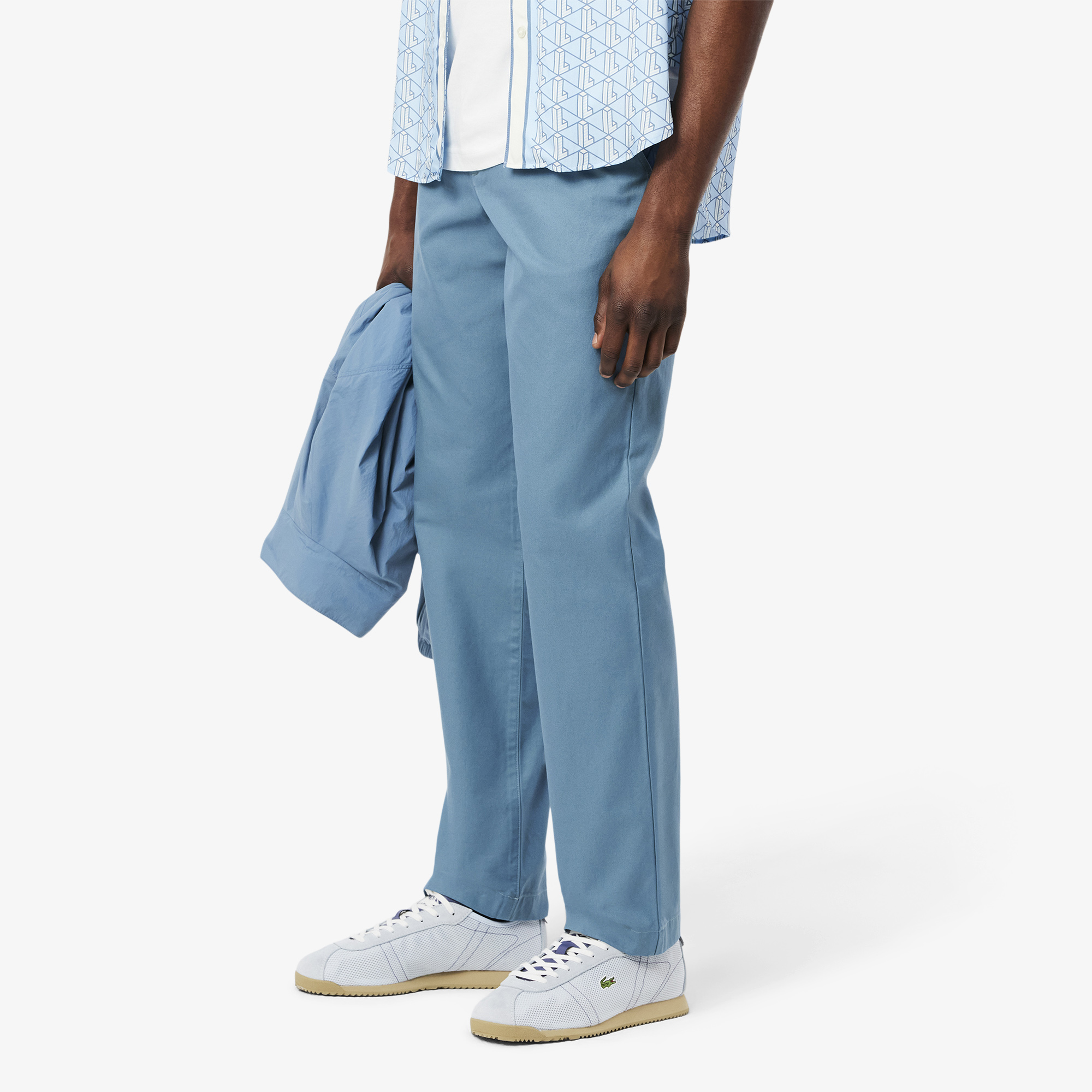 Quần Dài Lacoste Nam Ống Suông Chất Liệu Gabardine Chinos