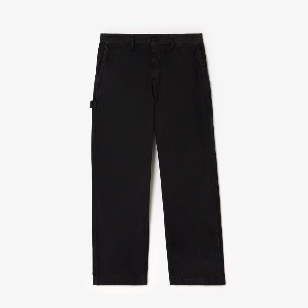Quần Dài Lacoste Nam Dáng Rộng Ống Đứng Chất Liệu Cotton Canvas