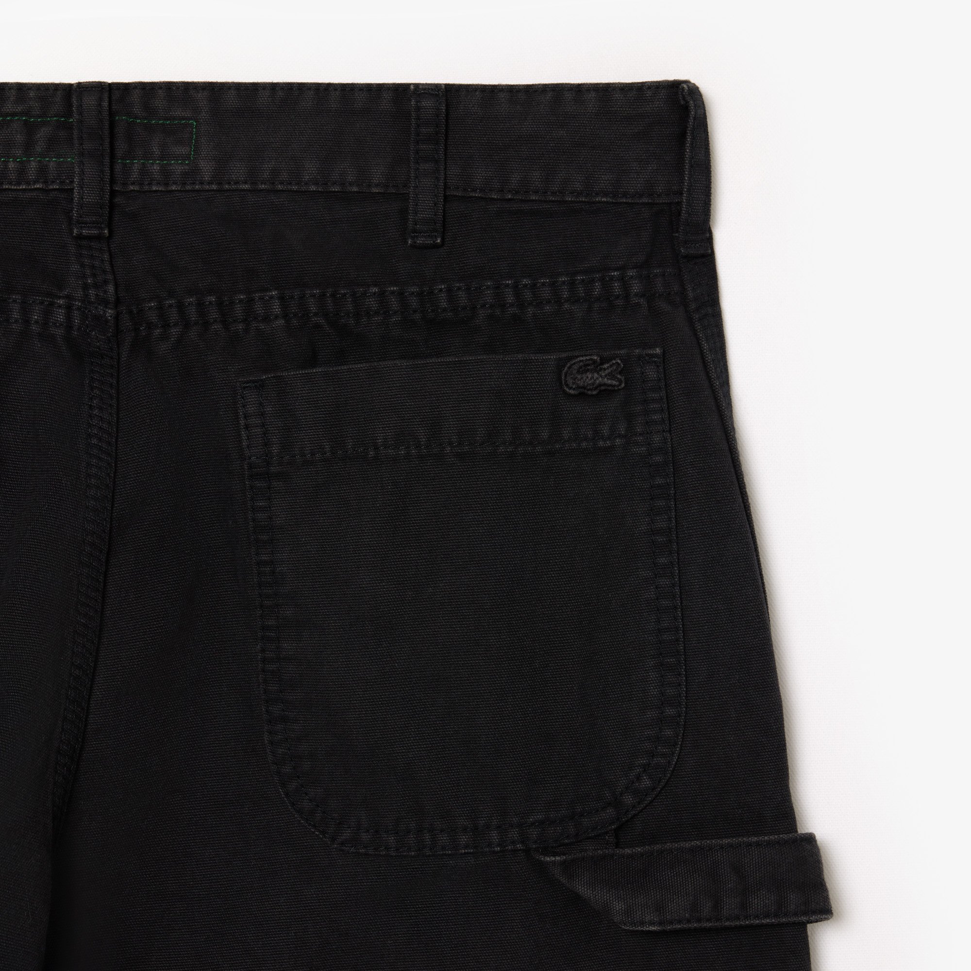 Quần Dài Lacoste Nam Dáng Rộng Ống Đứng Chất Liệu Cotton Canvas