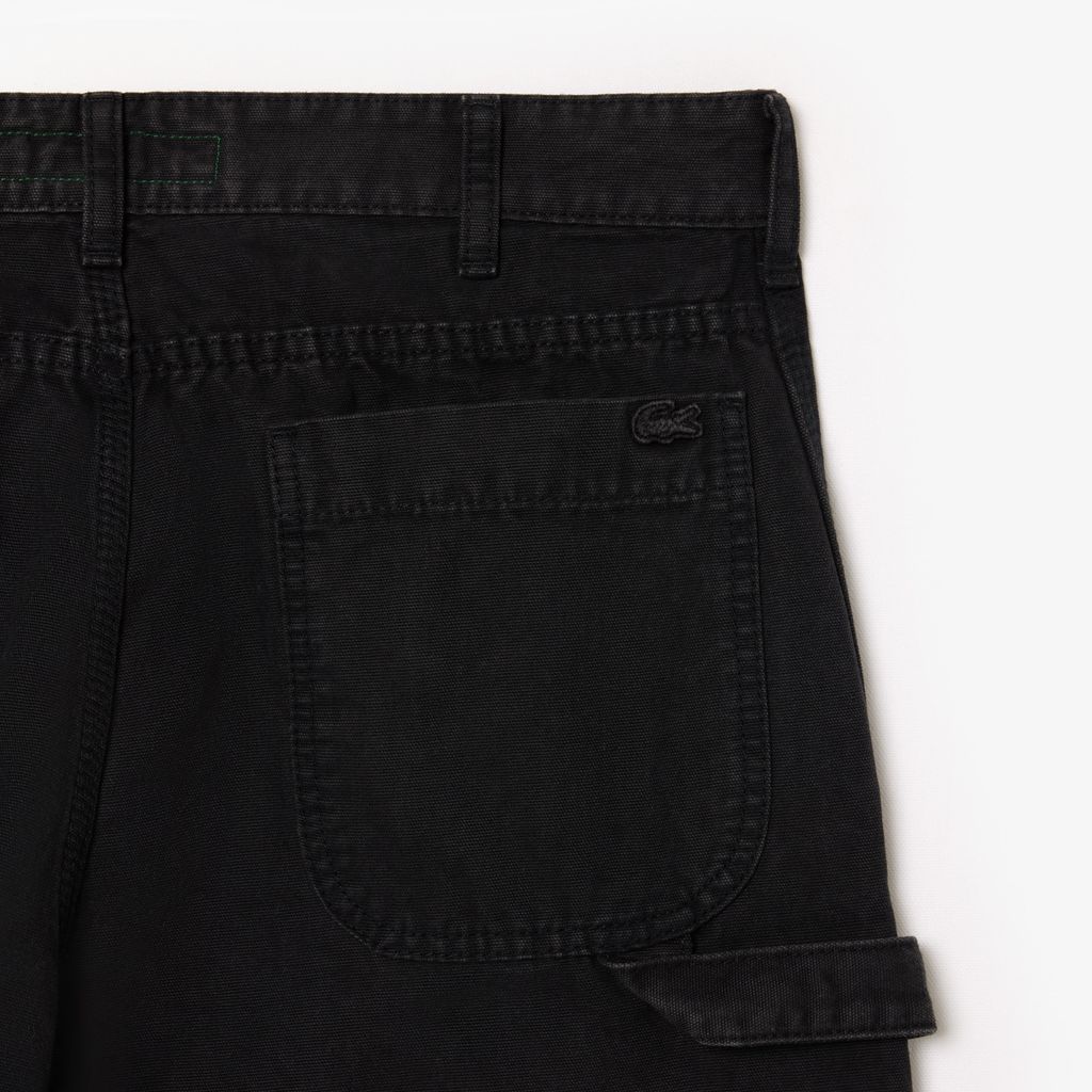 Quần Dài Lacoste Nam Dáng Rộng Ống Đứng Chất Liệu Cotton Canvas
