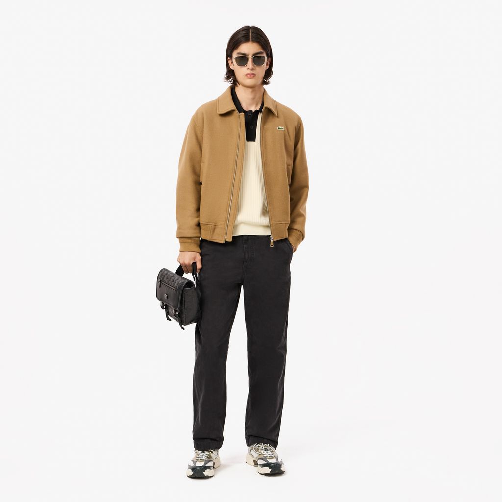 Quần Dài Lacoste Nam Dáng Rộng Ống Đứng Chất Liệu Cotton Canvas