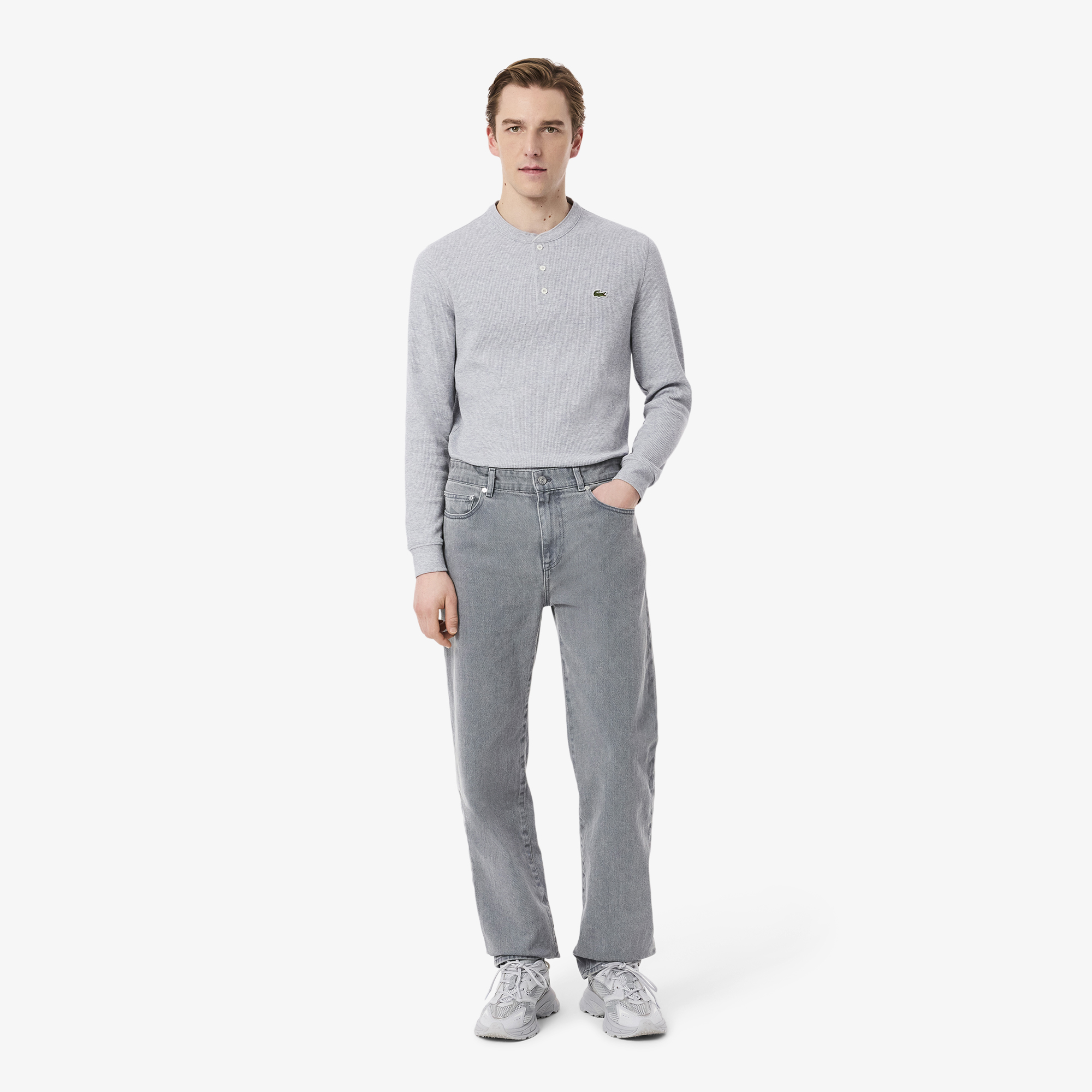 Quần Jeans Dài Lacoste Nam Ống Đứng Chất Liệu Cotton