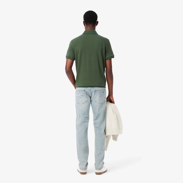 Quần Jeans Dài Màu Chàm Lacoste Nam Ống Côn 5 Túi
