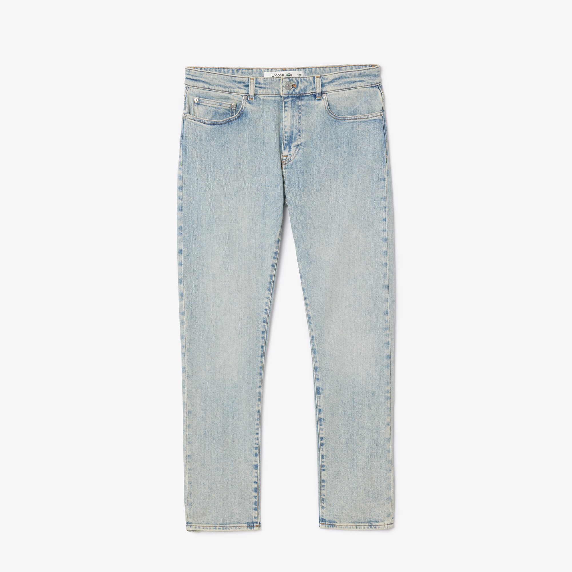 Quần Jeans Dài Màu Chàm Lacoste Nam Ống Côn 5 Túi
