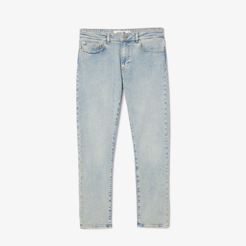 Quần Jeans Dài Màu Chàm Lacoste Nam Ống Côn 5 Túi