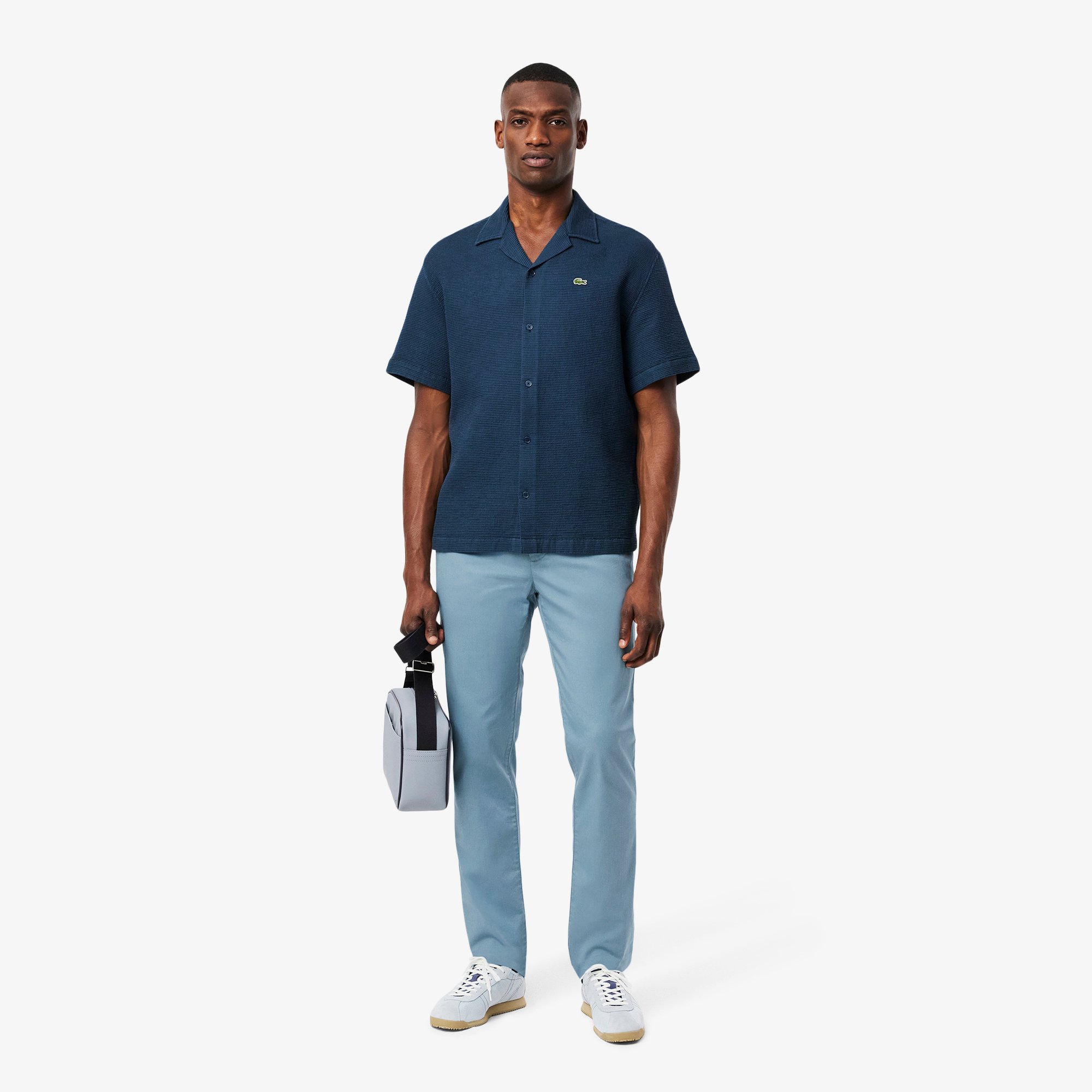 Quần Dài Lacoste Nam Ôm Dáng Chất Liệu Cotton Co Dãn