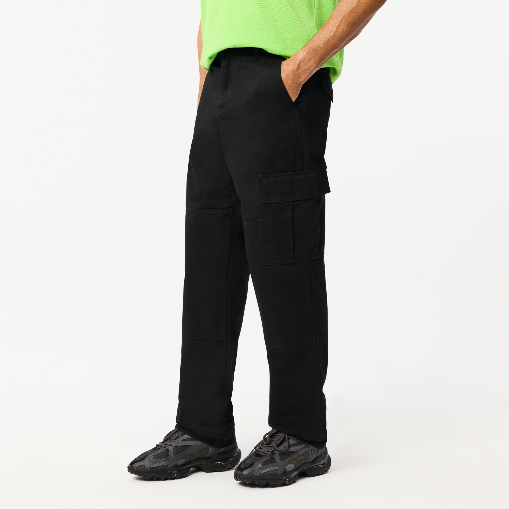 Quần Dài Cargo Lacoste Nam Ống Đứng Chất Liệu Cotton