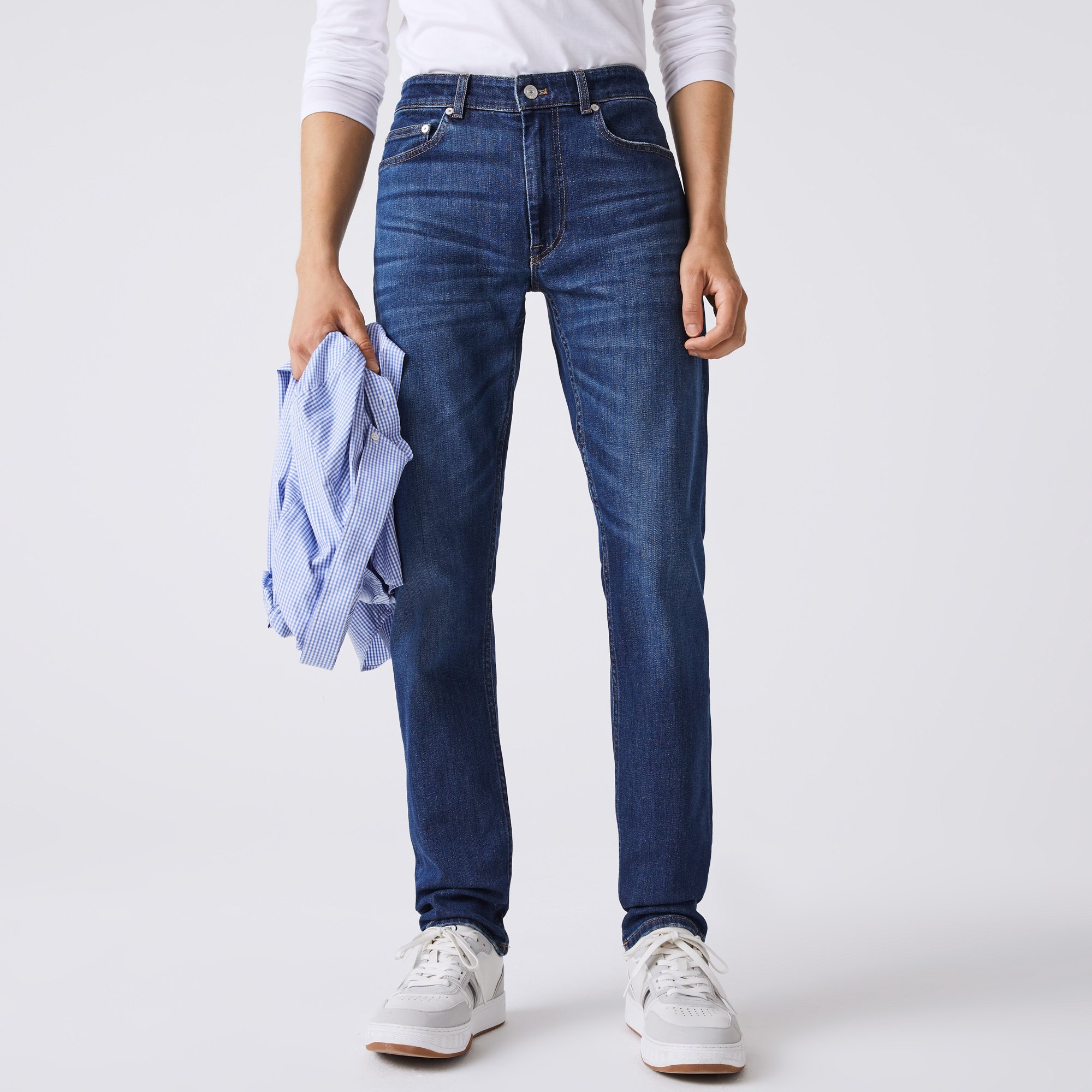 Quần Jeans Dài Lacoste Nam Thiết Kế 5 Túi