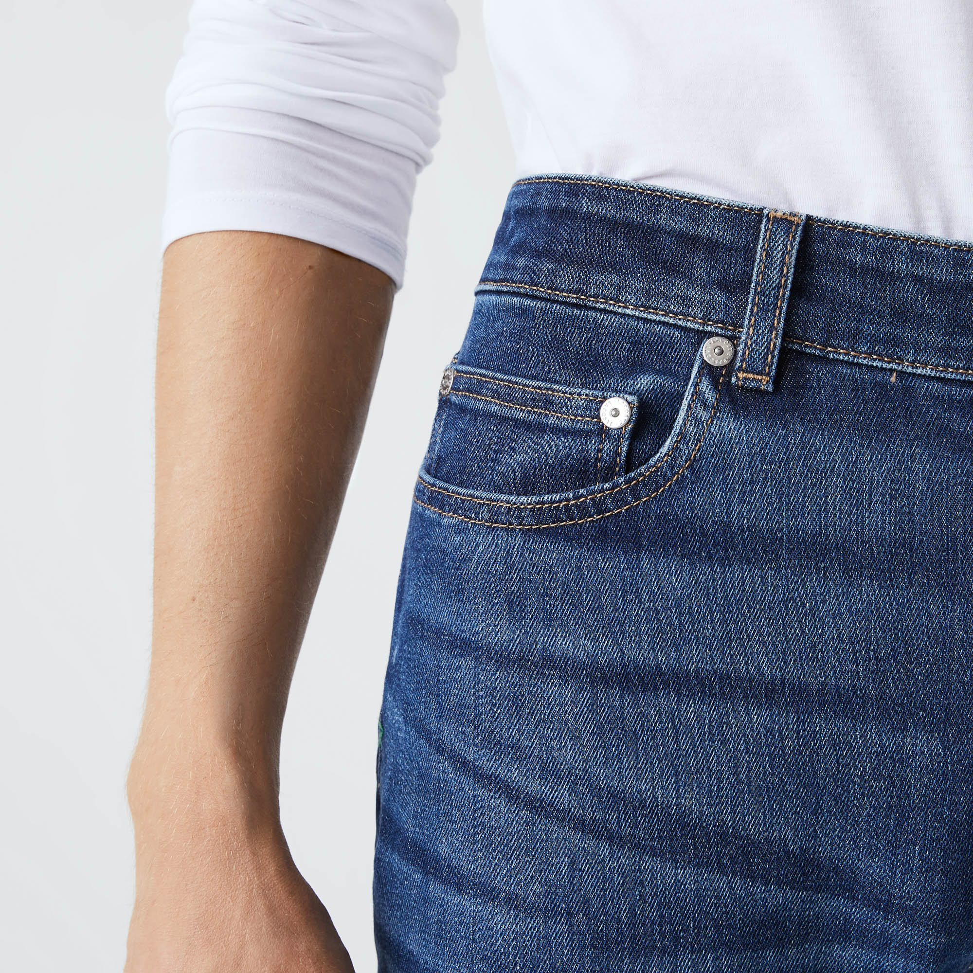 Quần Jeans Dài Lacoste Nam Thiết Kế 5 Túi