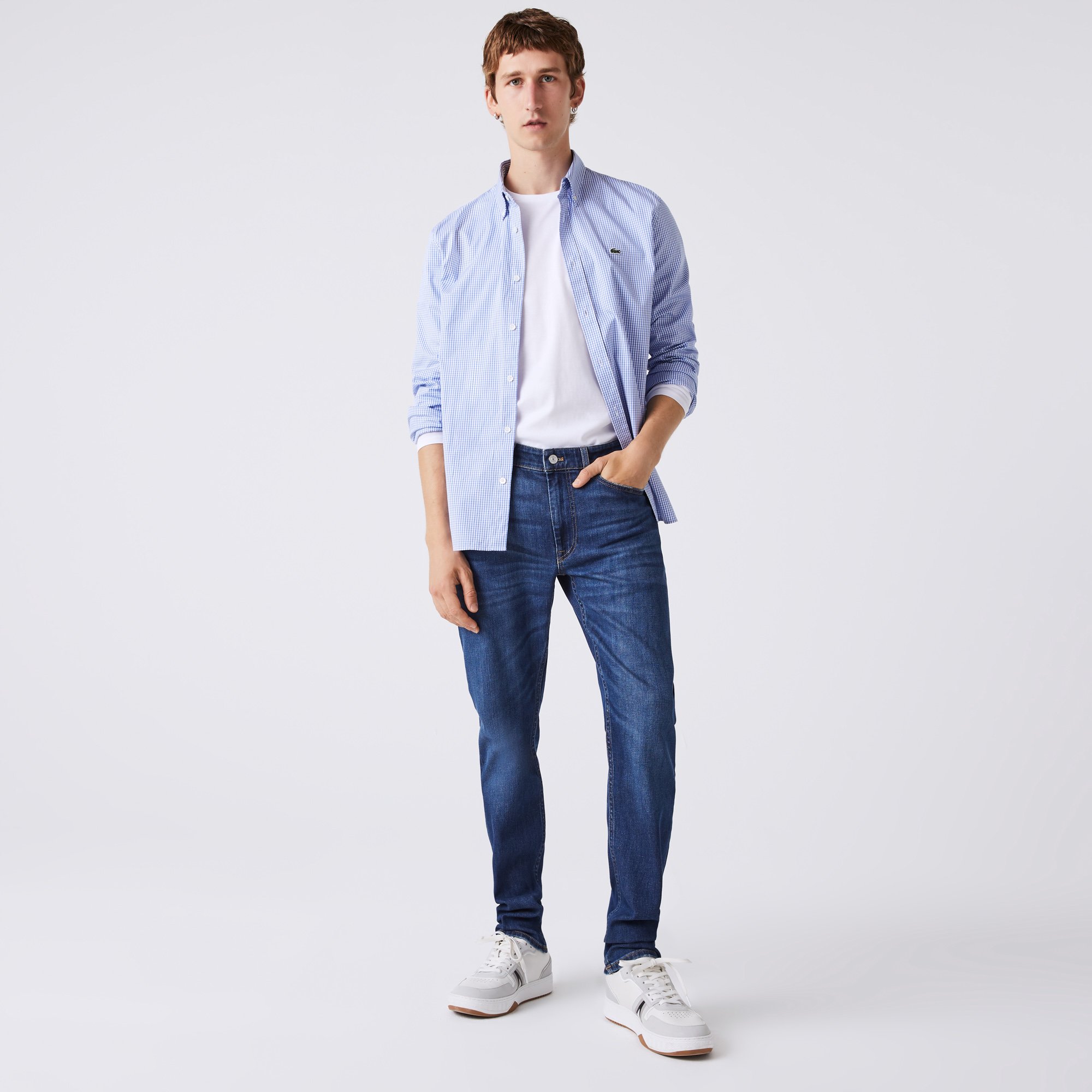 Quần Jeans Dài Lacoste Nam Thiết Kế 5 Túi