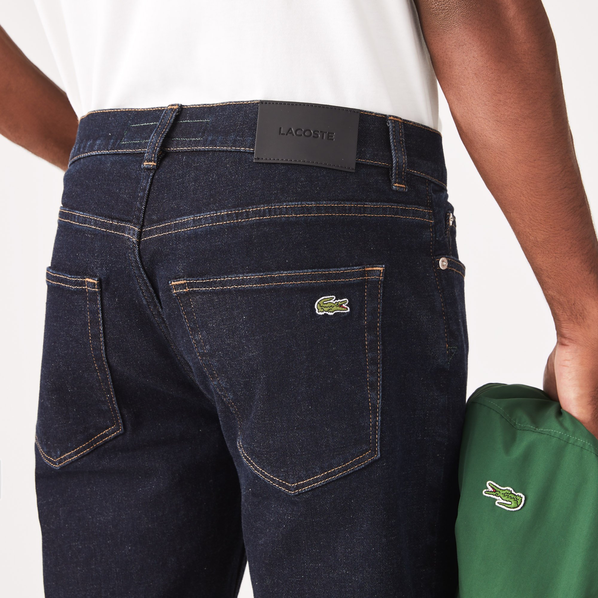 Quần Jeans Dài Lacoste Nam Thiết Kế 5 Túi