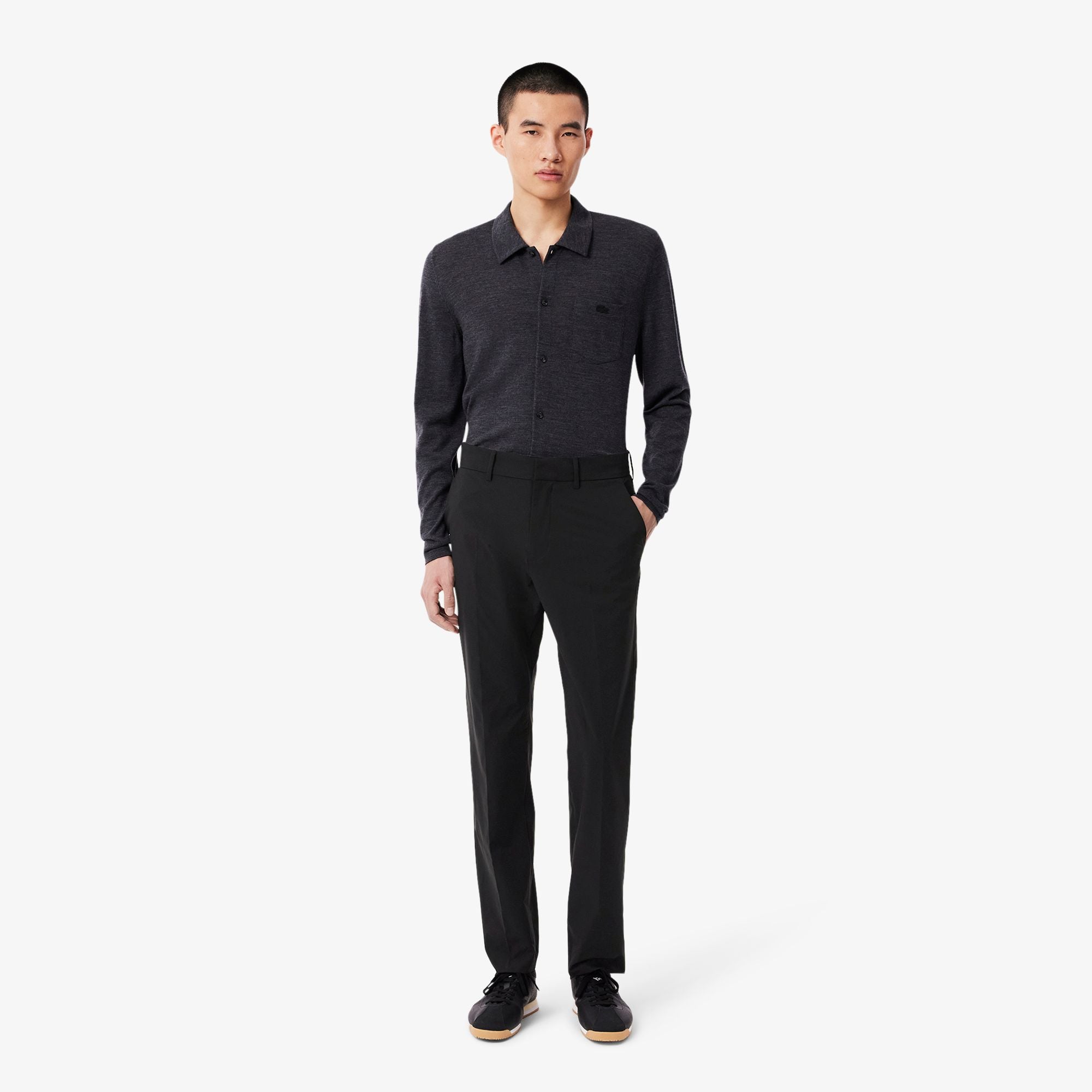 Quần Dài Lacoste Nam Ống Suông Chất Liệu Taffeta Chống Nước Nhẹ