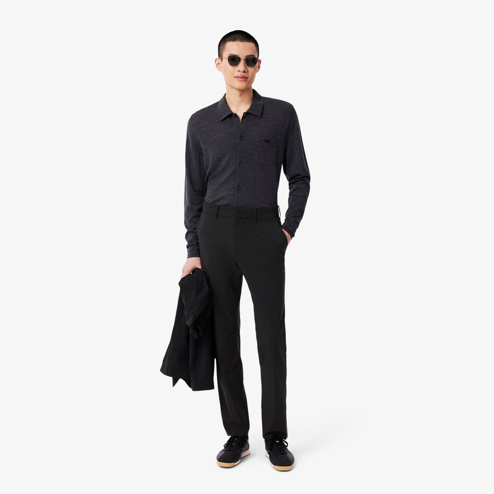 Quần Dài Lacoste Nam Ống Suông Chất Liệu Taffeta Chống Nước Nhẹ