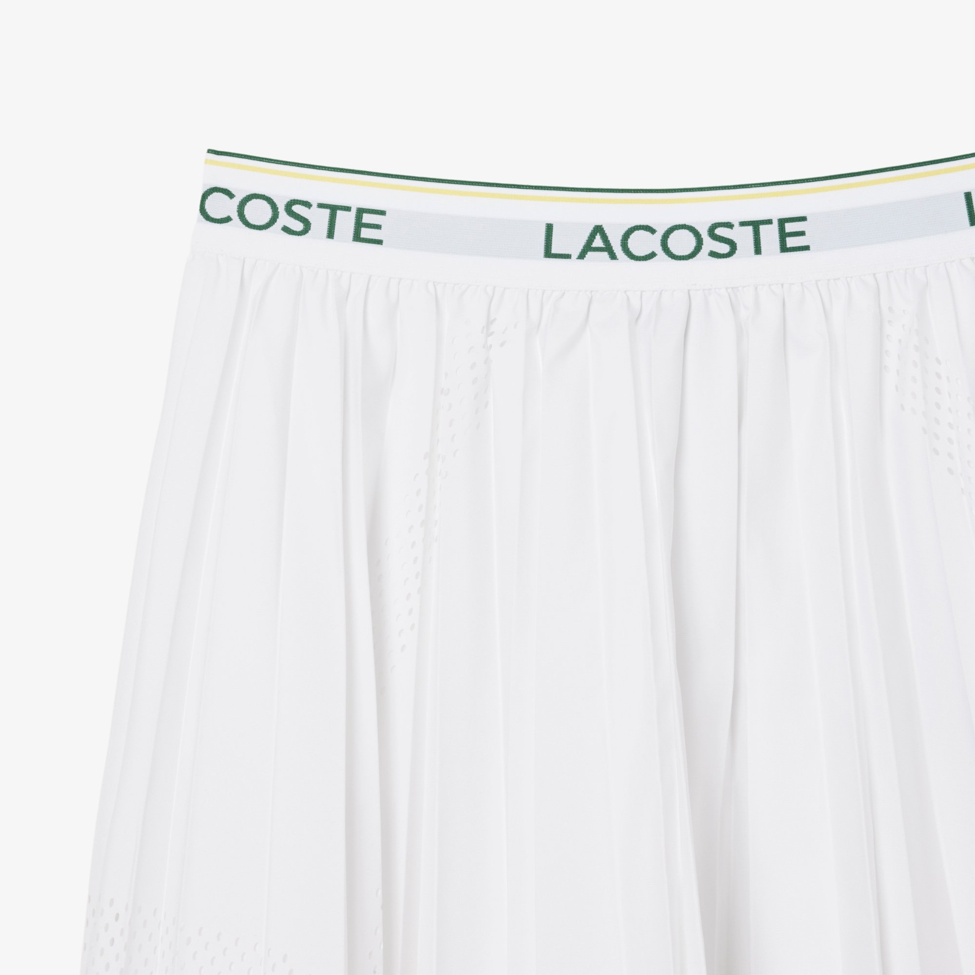Váy Midi Xếp Ly Lacoste Nữ Họa Tiết Bất Đối Xứng