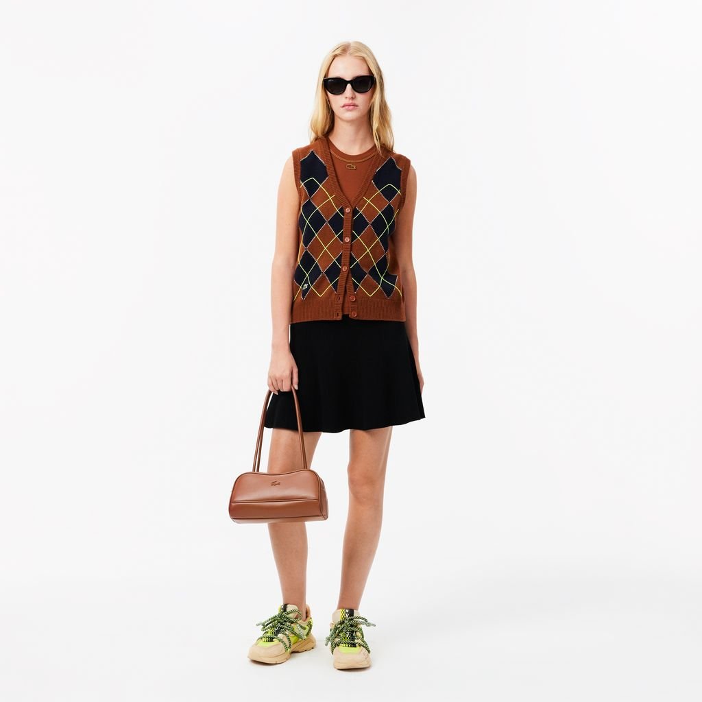 Váy Lacoste Nữ Dệt Kim Có Gân Phẳng Hiệu ứng 3D