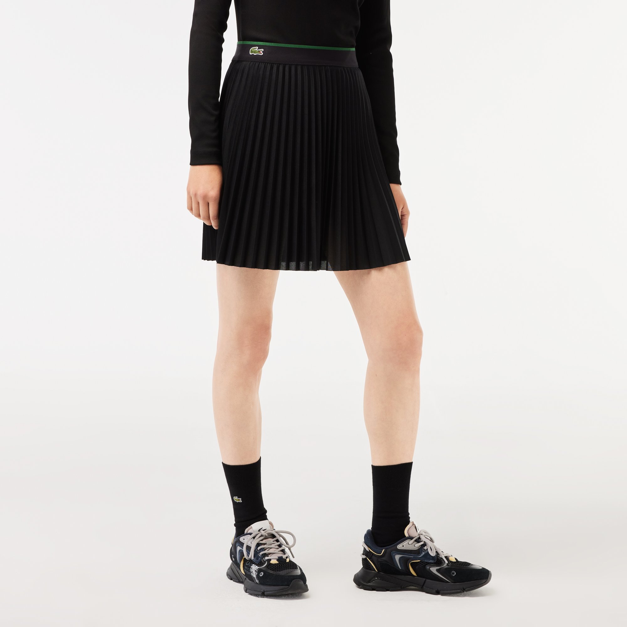 Váy Ngắn Lacoste Nữ Lưng Thun Xếp Ly