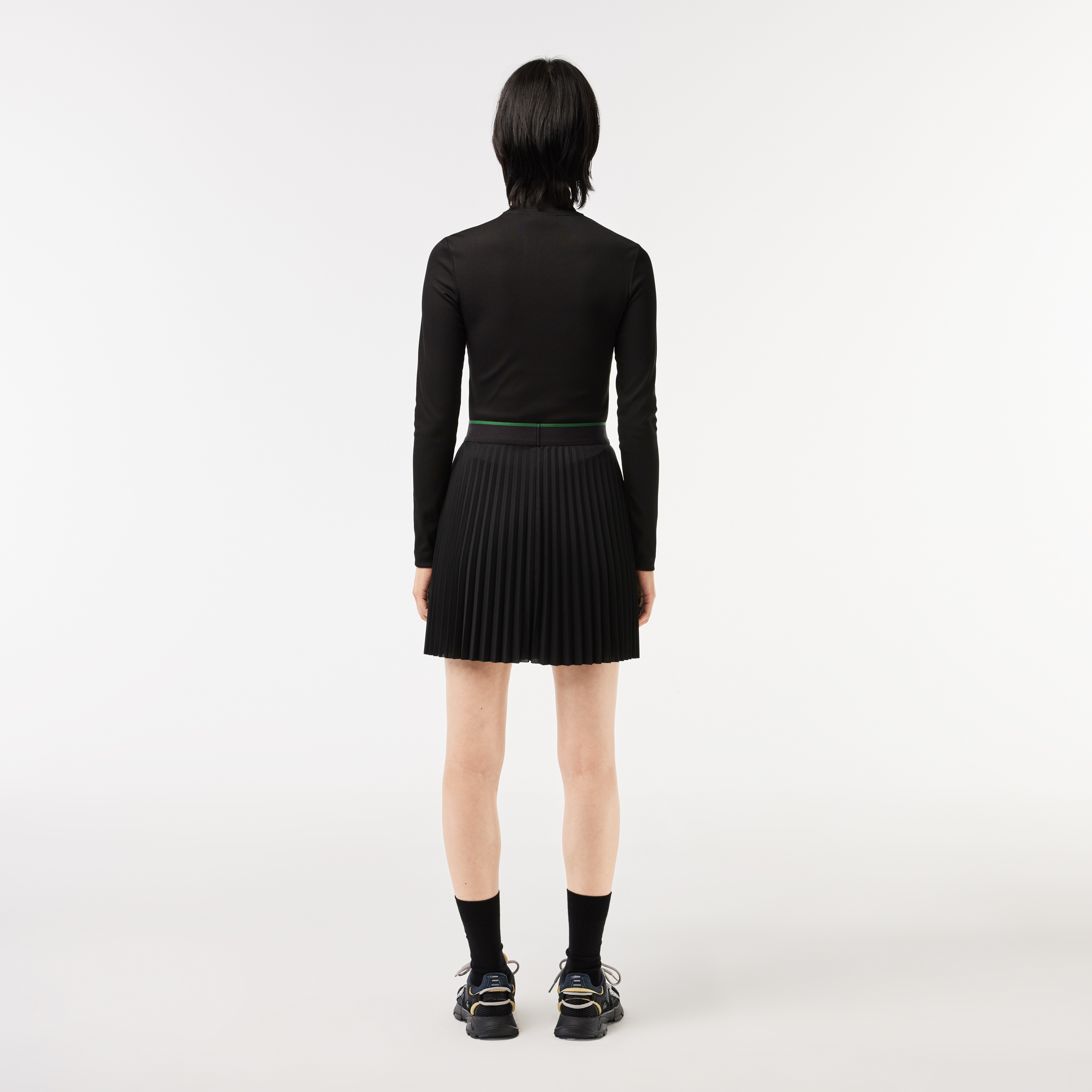 Váy Ngắn Lacoste Nữ Lưng Thun Xếp Ly
