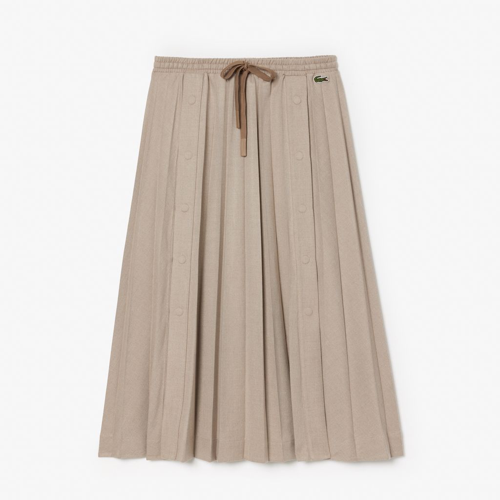 Váy Lacoste Nữ Xếp Ly Dài Chất Liệu Flannel