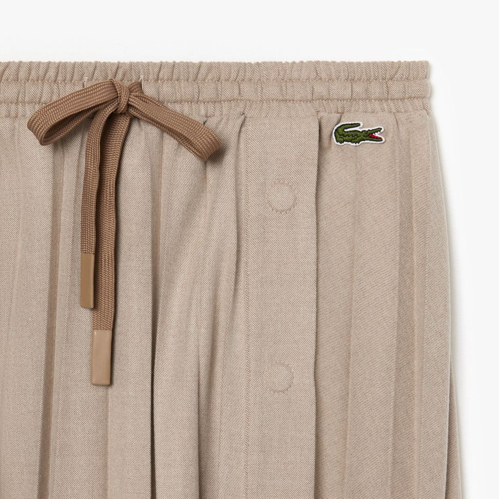 Váy Lacoste Nữ Xếp Ly Dài Chất Liệu Flannel
