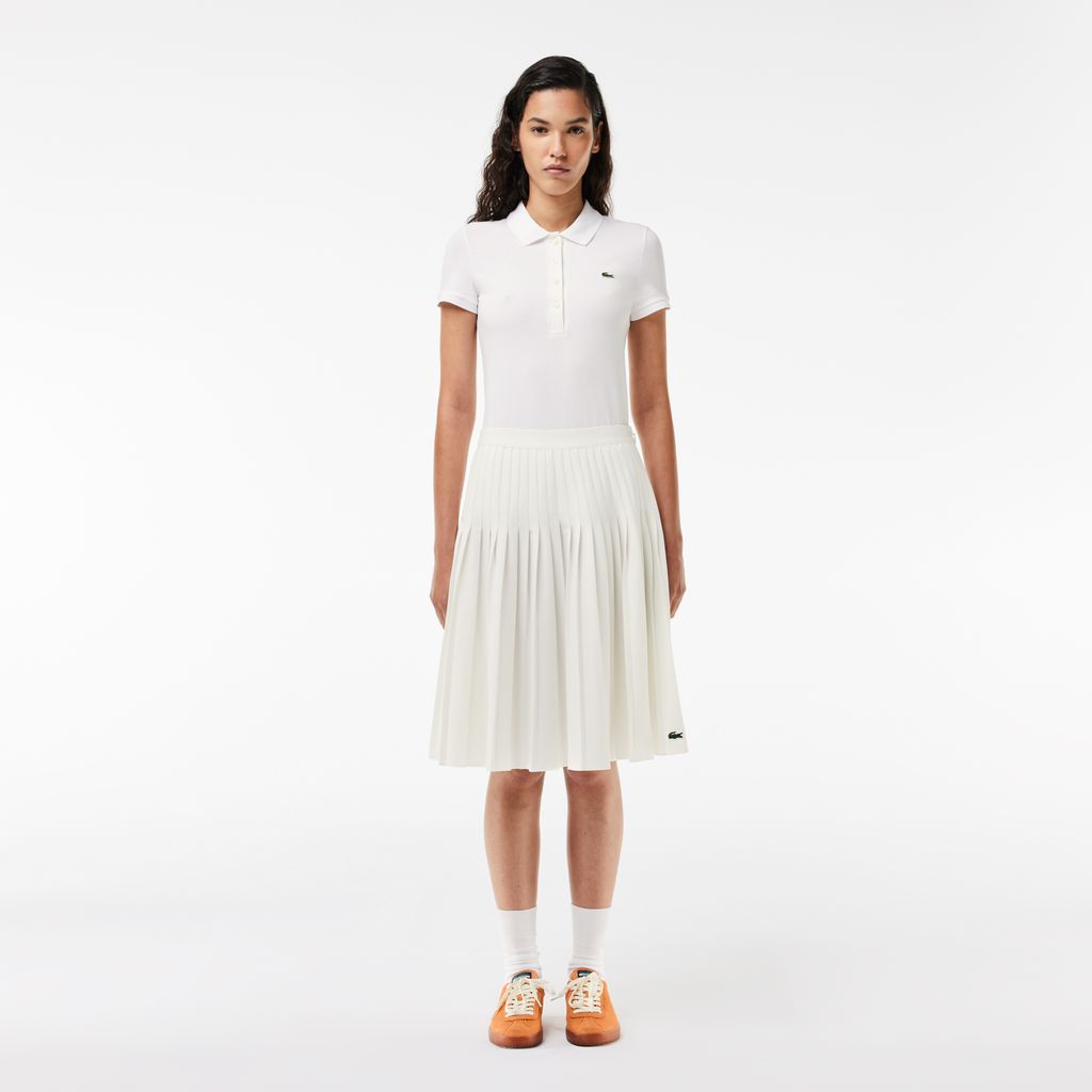 Váy Xếp Ly Lacoste Nữ Chất Liệu Midi