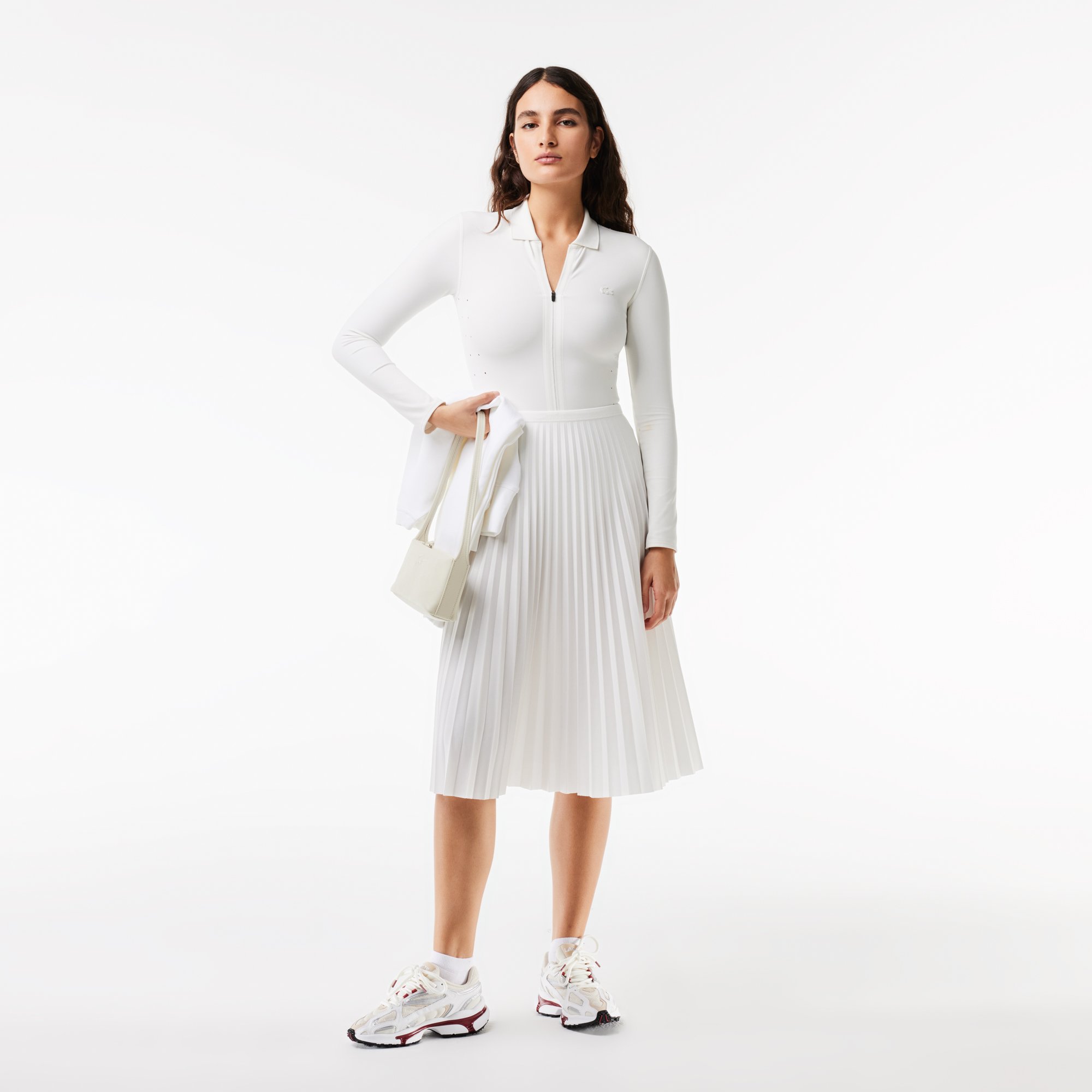 Váy Xếp Ly Lacoste Nữ Eo Co Giãn