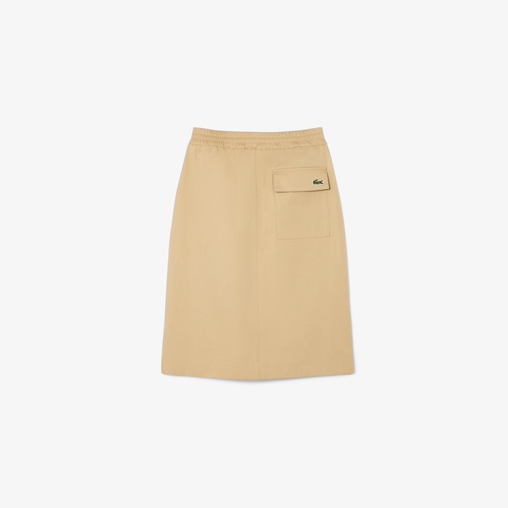 Váy Midi Lacoste Nữ Dáng Đứng Chất Liệu Twill