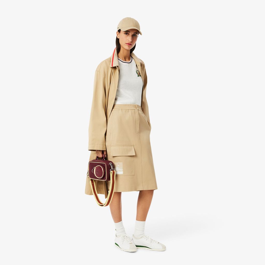 Váy Midi Lacoste Nữ Dáng Đứng Chất Liệu Twill