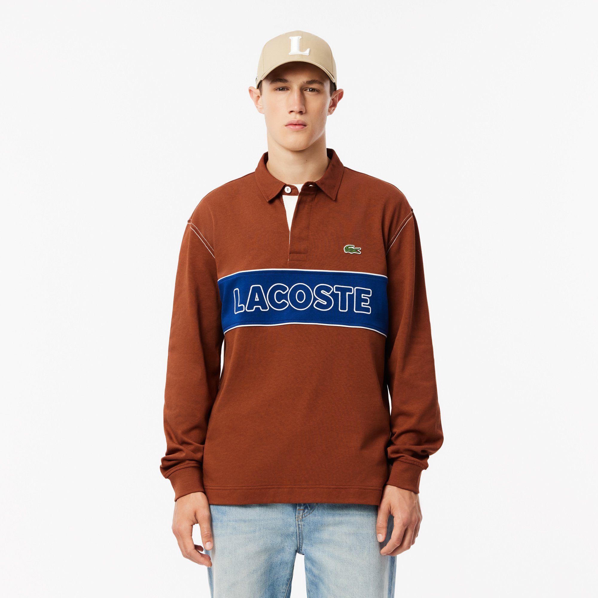 Áo Bóng Bầu Dục Lacoste Nam Dáng Rộng Color