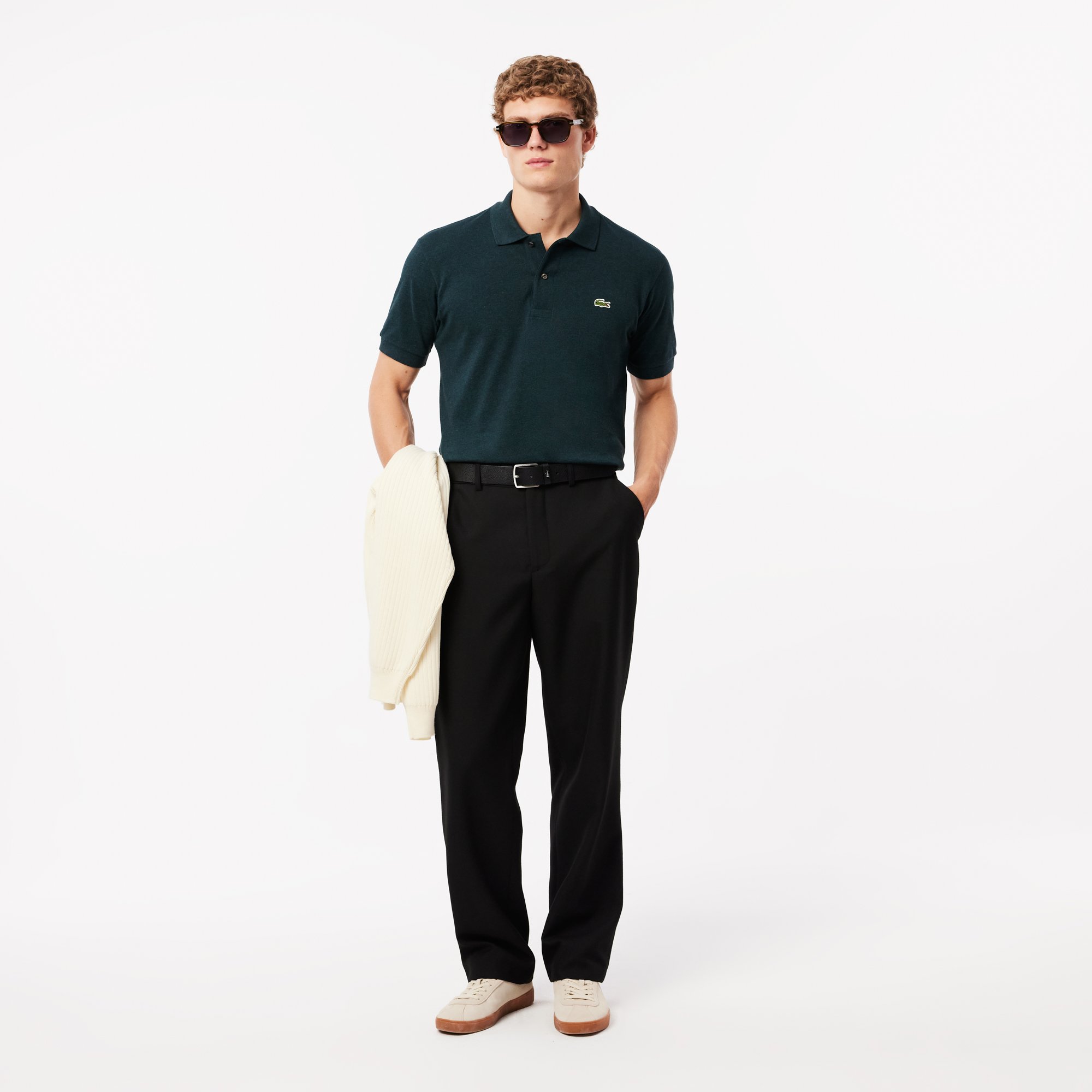 Áo Polo Lacoste Nam L.12.12 Marl Dáng Cổ Điển