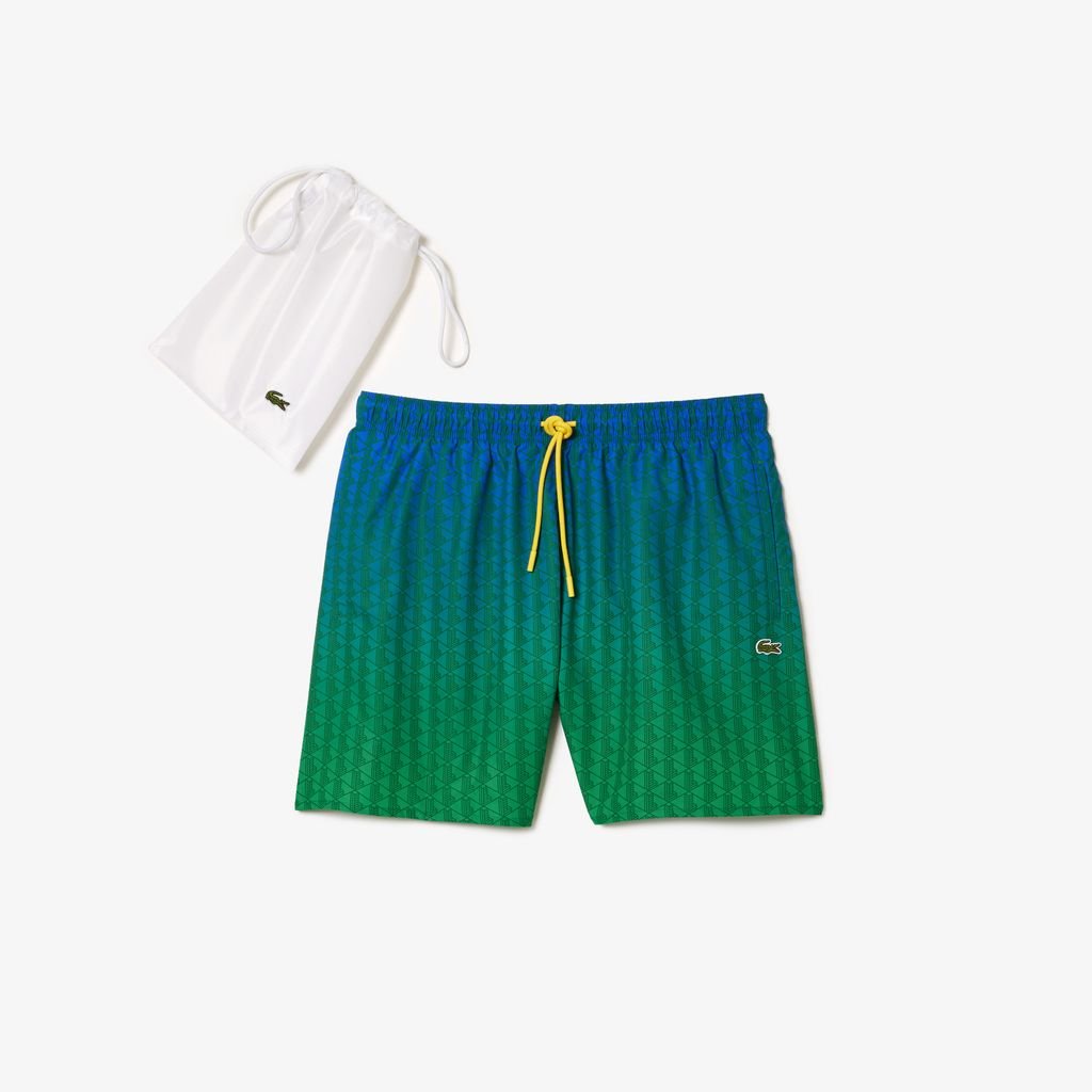 Quần Bơi Lacoste Nam Họa Tiết Monogram Hiệu Ứng Ombré