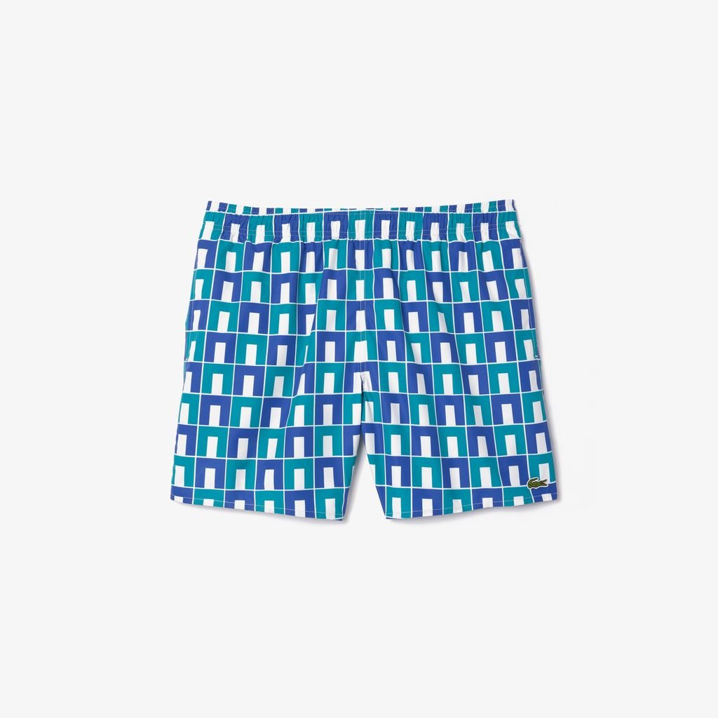 Quần Bơi Lacoste Nam Dài Vừa Phải Họa Tiết In