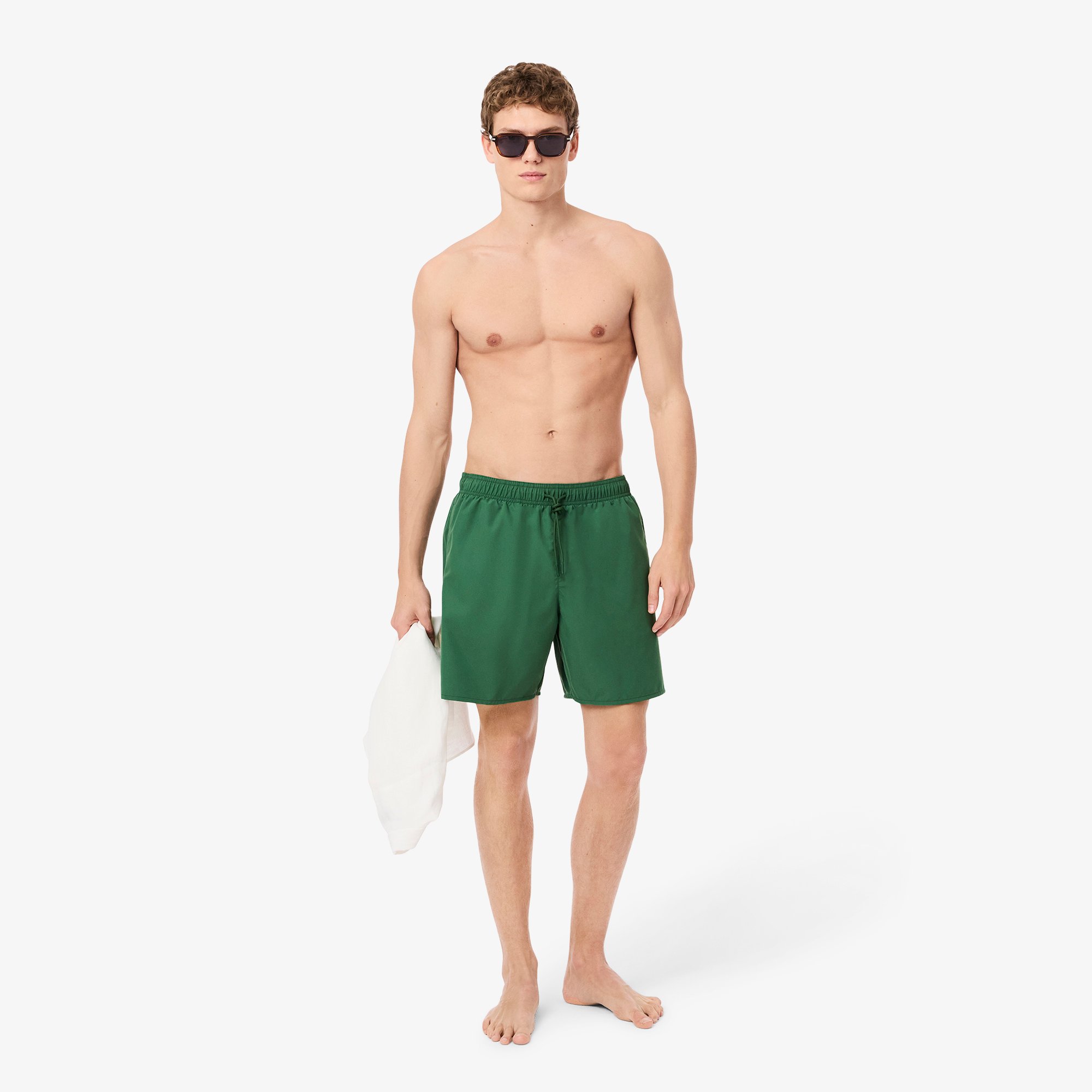 Quần Bơi Lacoste Nam Chiều Dài Trung Bình Màu Đơn Sắc