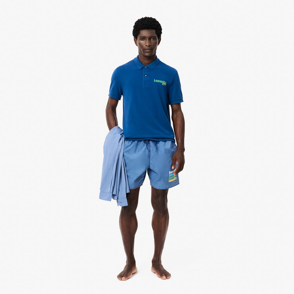 Quần Bơi Lacoste Nam Dài Vừa Phải Hiệu Ứng Wash