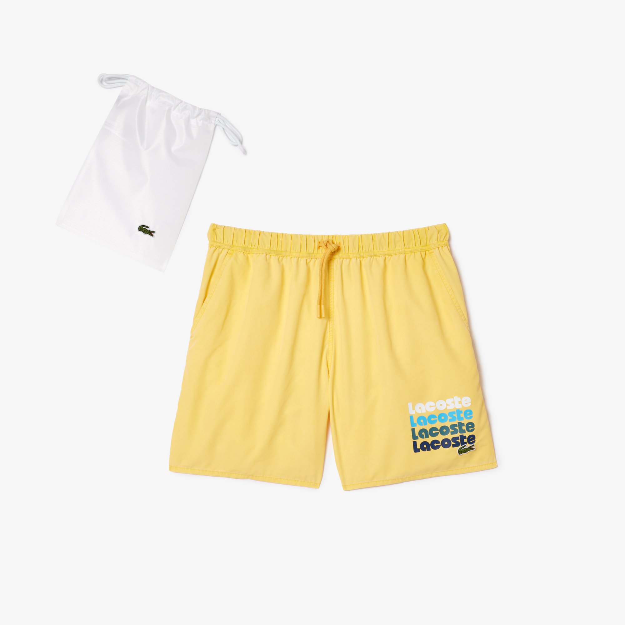 Quần Bơi Lacoste Nam Dài Vừa Phải Hiệu Ứng Wash