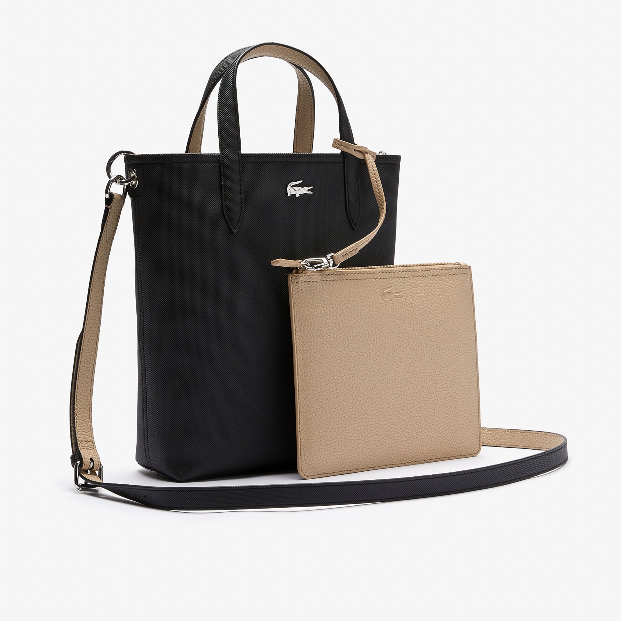 Túi Xách Lacoste Nữ Anna Chất Liệu Coated Canvas Có Thể Lộn Mặt Trái