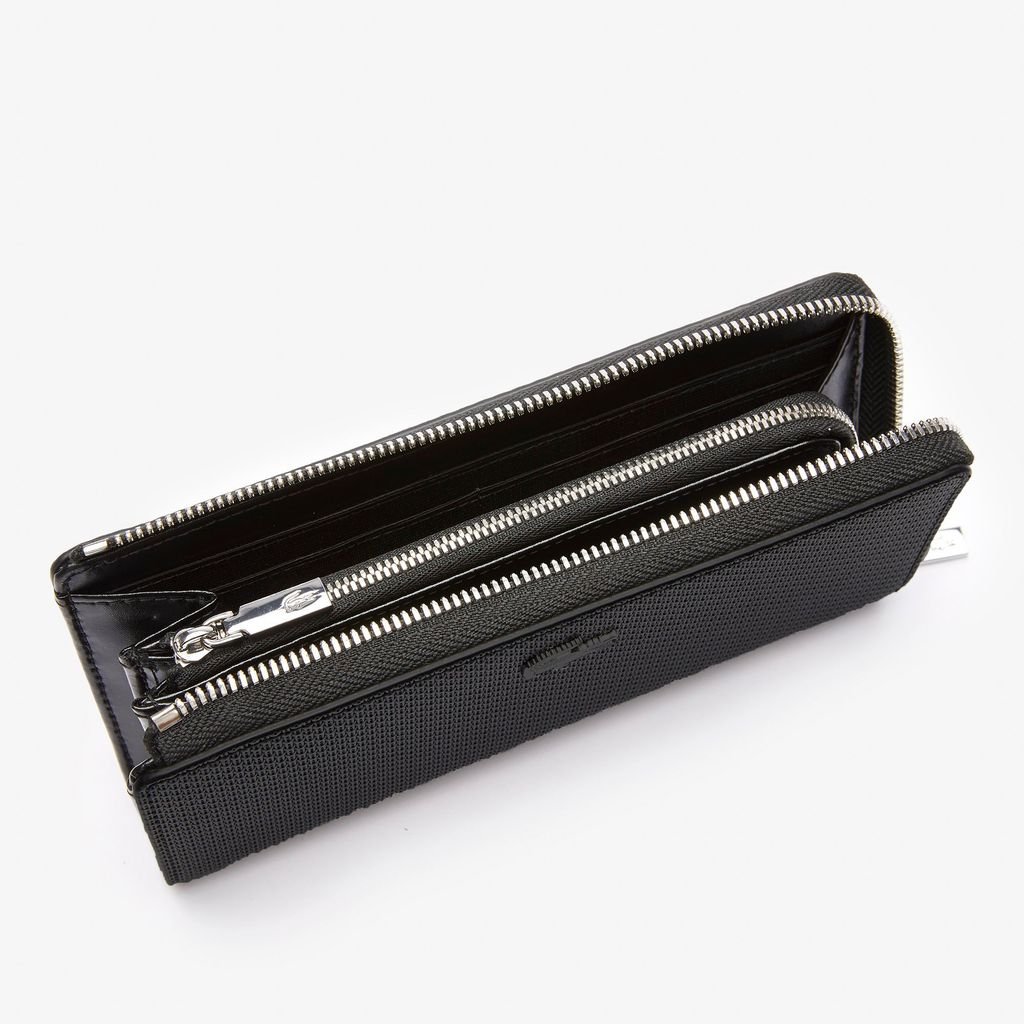 Ví Gập Lacoste Nữ Chantaco Chất Liệu Da Piqué