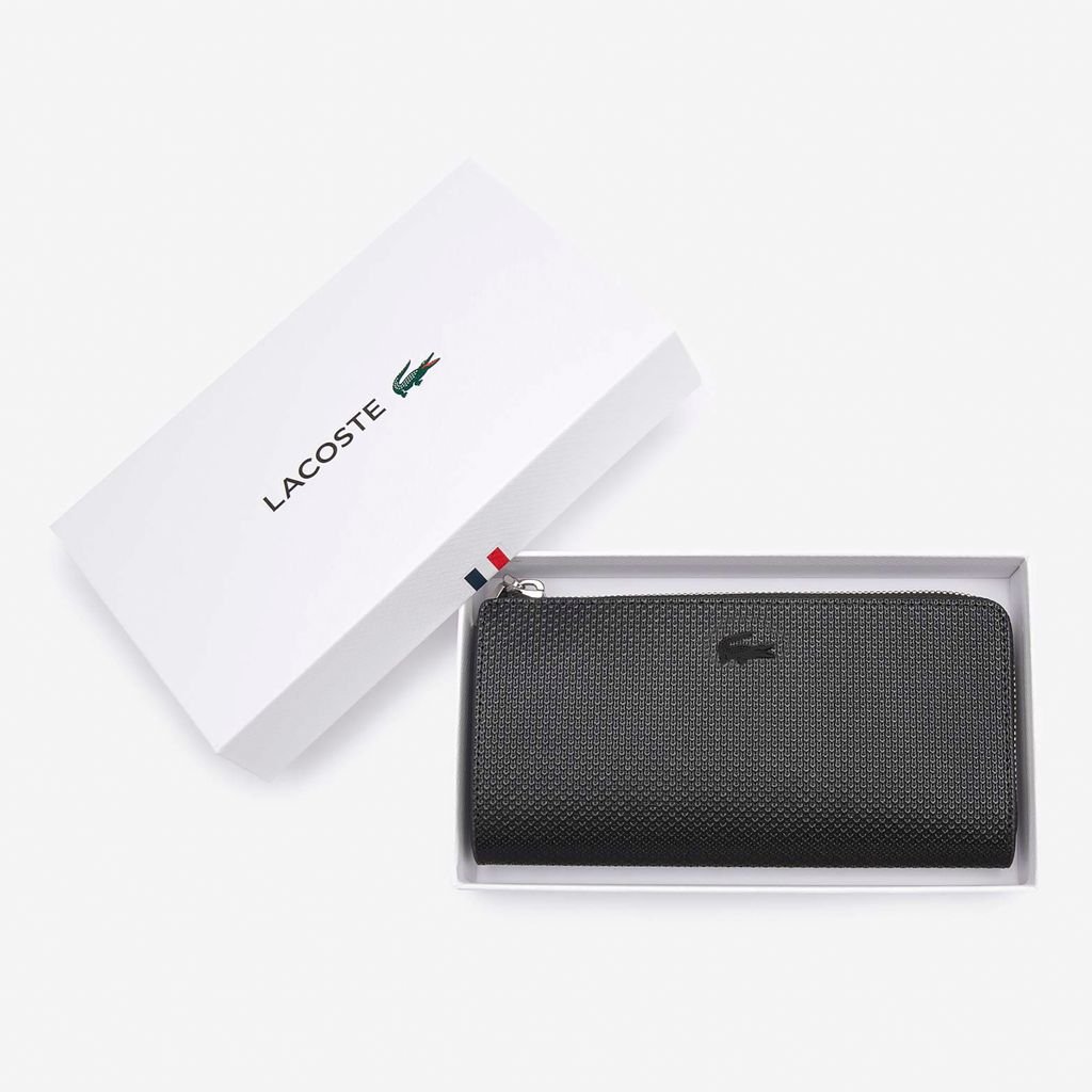 Ví Gập Lacoste Nữ Chantaco Chất Liệu Da Piqué