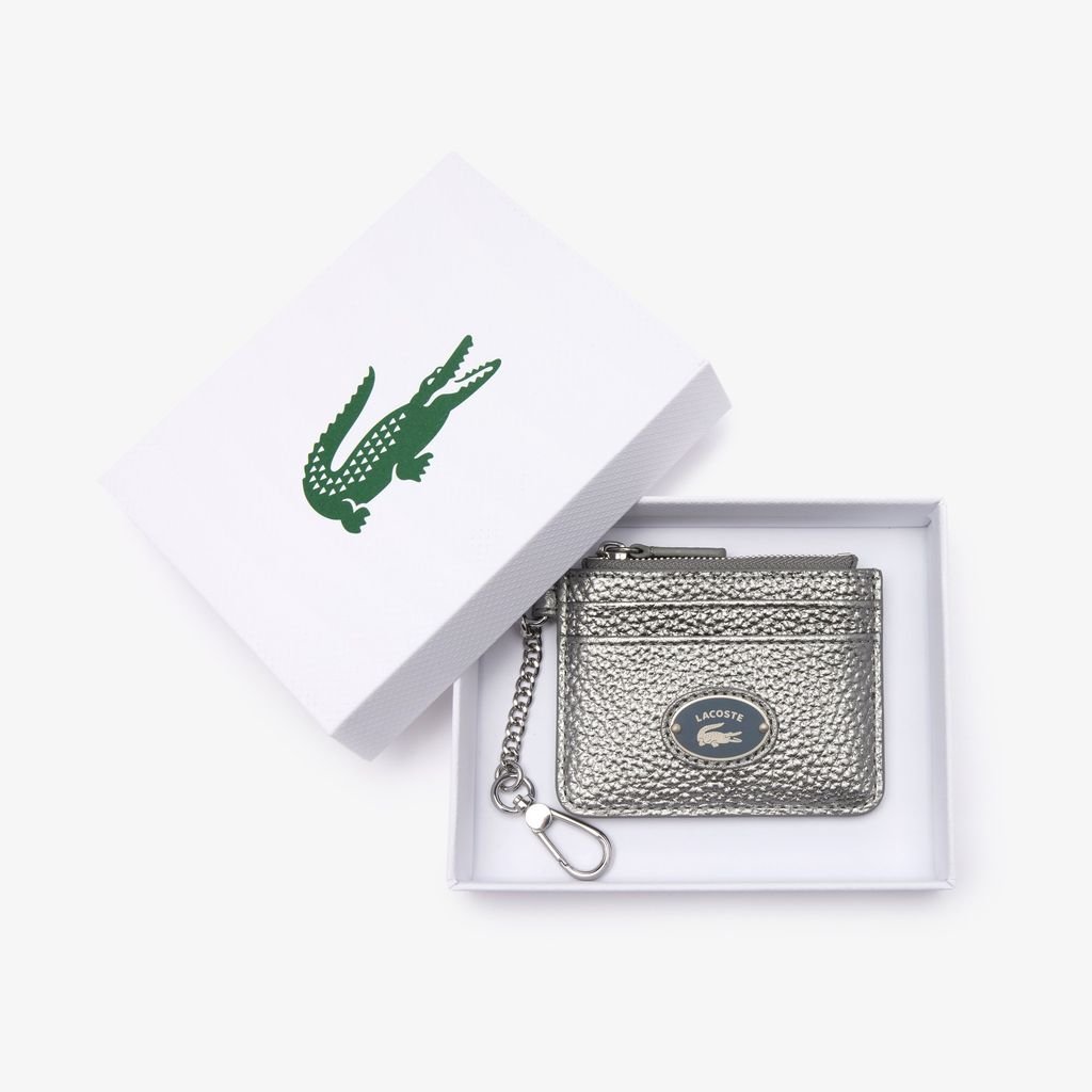 Ví Đựng Thẻ Lacoste Nữ Chất Liệu Da Grained