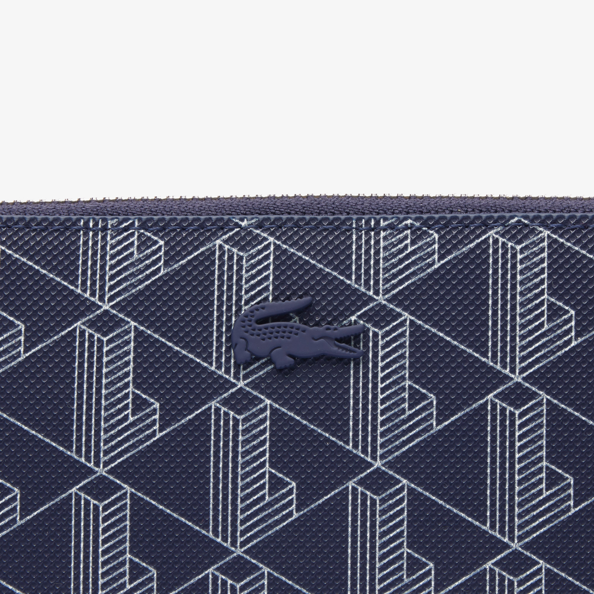 Ví Lacoste Nữ Cỡ Lớn Có Khoá Kéo Họa Tiết Monogram