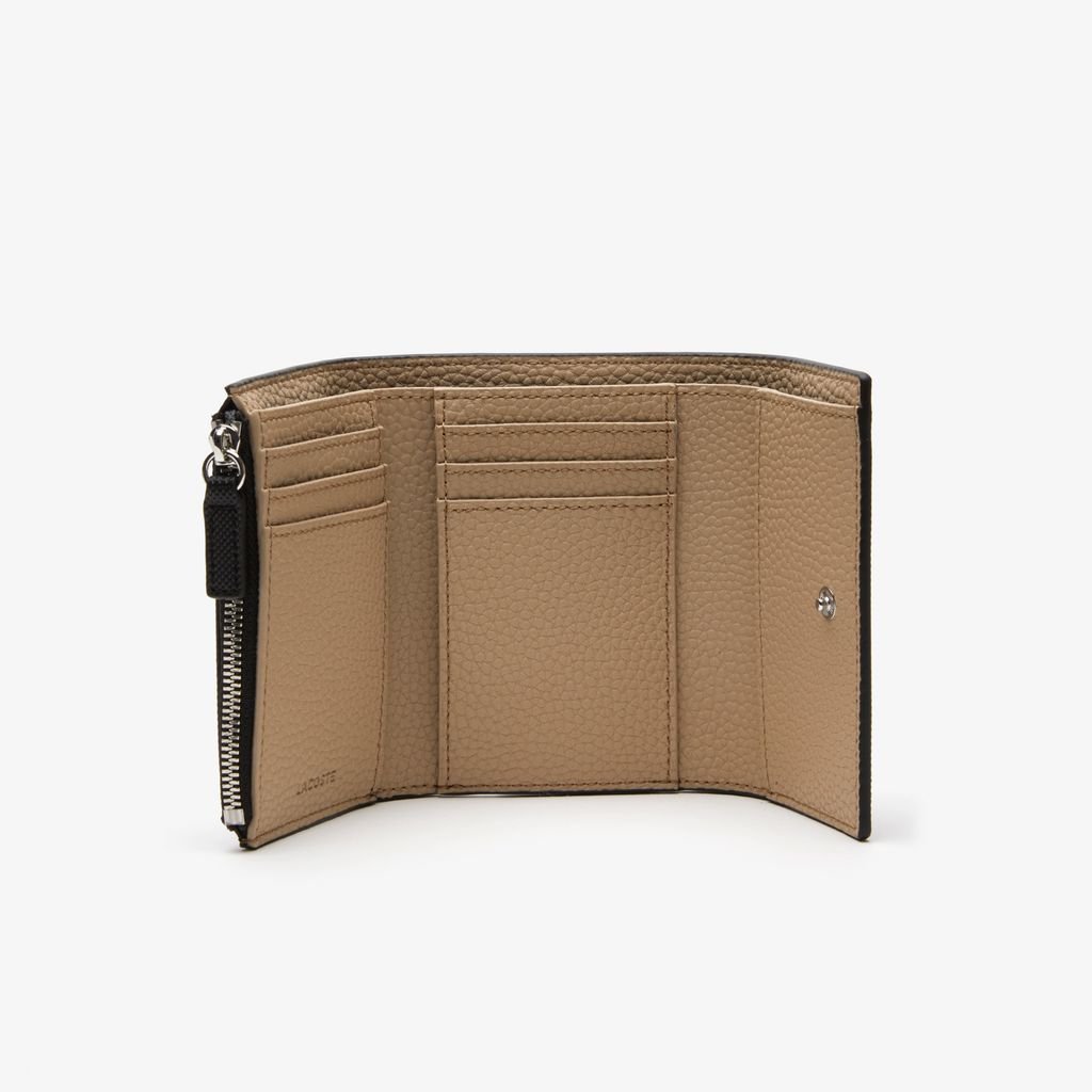 Ví Gập Lacoste Nữ Anna Nắp Gập Có Cúc Bấm