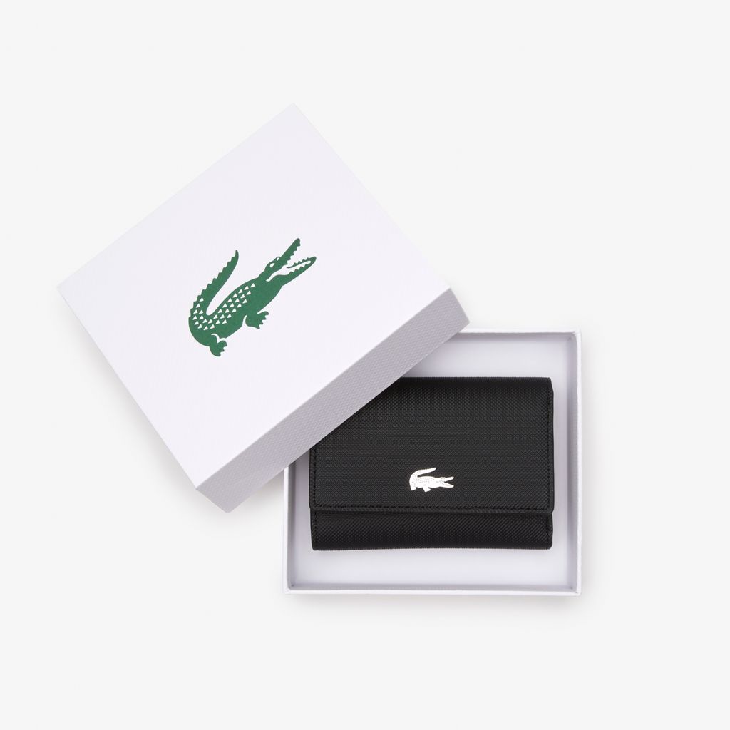 Ví Gập Lacoste Nữ Anna Nắp Gập Có Cúc Bấm