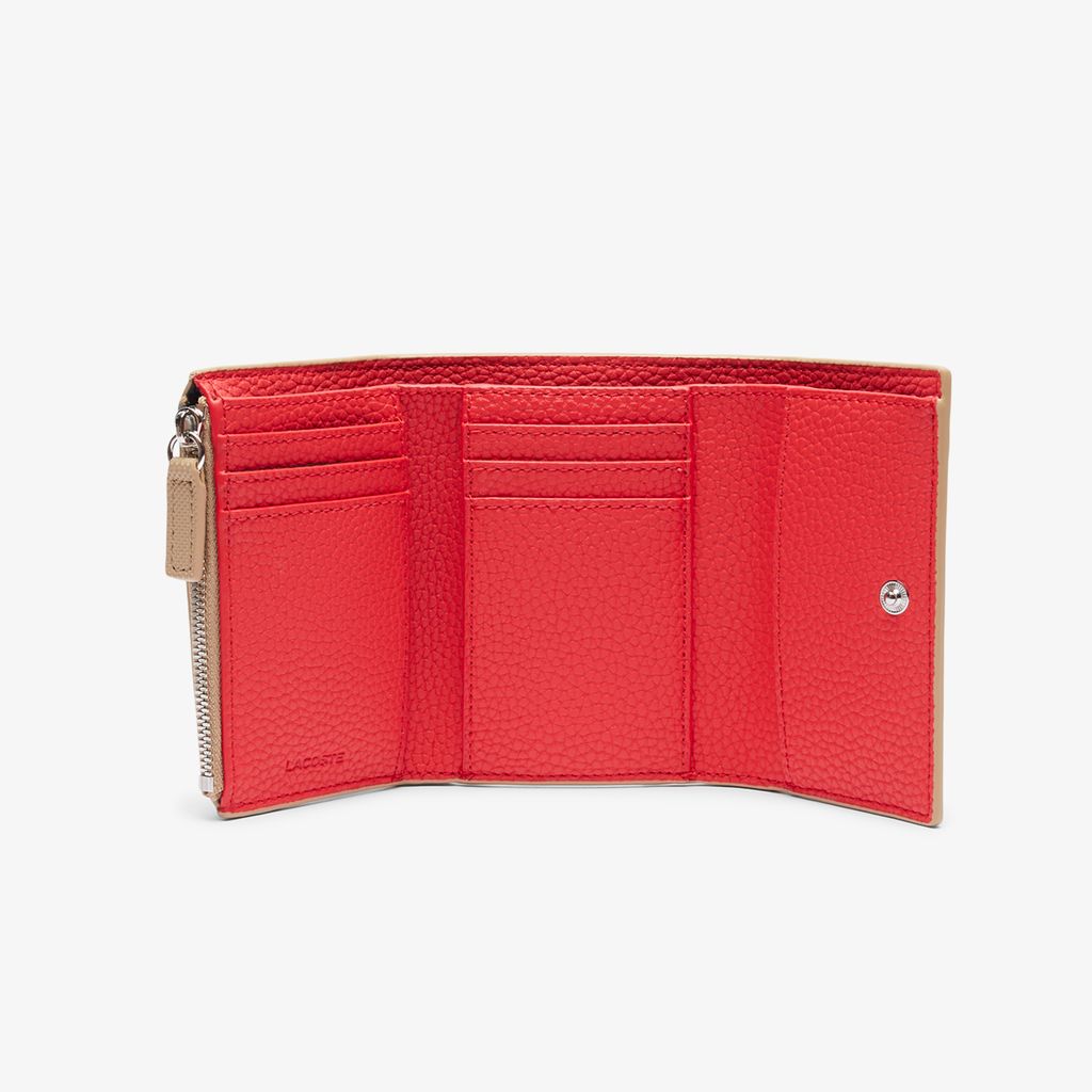 Ví Gập Lacoste Nữ Anna Nắp Gập Có Cúc Bấm