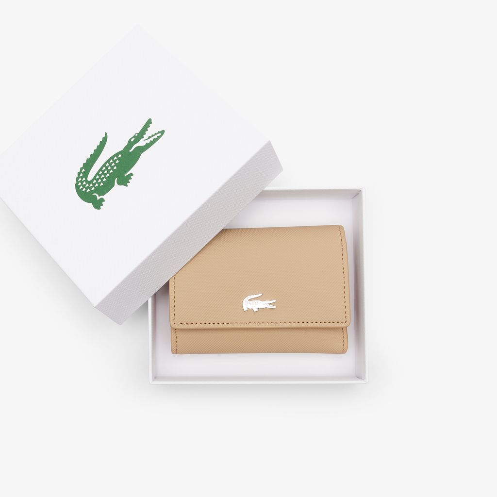 Ví Gập Lacoste Nữ Anna Nắp Gập Có Cúc Bấm